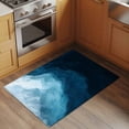 thumbnail image 2 of 2x3 Ft Entryway Area Rug, Navy Blue Waves Kitchen Rug Runner Washable Floor Mat, Coastal Summer Beach Ocean Non Slip Indoor Door Mat Throw Carpet for Bathroom Living Room Bedroom, 2 of 8