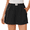 Ink Black, variant on Women's Plaid Pajama Shorts Y2K Lounge Pants Candy colors Striped Pj