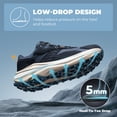 thumbnail image 3 of NORTIV 8 Men's Wide Toe Box Hiking Shoes Low Drop Waterproof Hiking Shoes for Walking Outdoor Trekking Camping Climbing Daily Fashion Sneakers, 3 of 9
