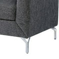 thumbnail image 3 of Benjara Fabric Sofa with 2 Matching Pillows and Metal Feet, Gray, 3 of 5