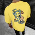 thumbnail image 4 of Playeras Interiores Para Hombre, Blusa Informal De Verano Con Estampado De Empalme De Color Para Hombre, Camiseta De Manga Corta Con Cuello Vuelto, 4 of 7