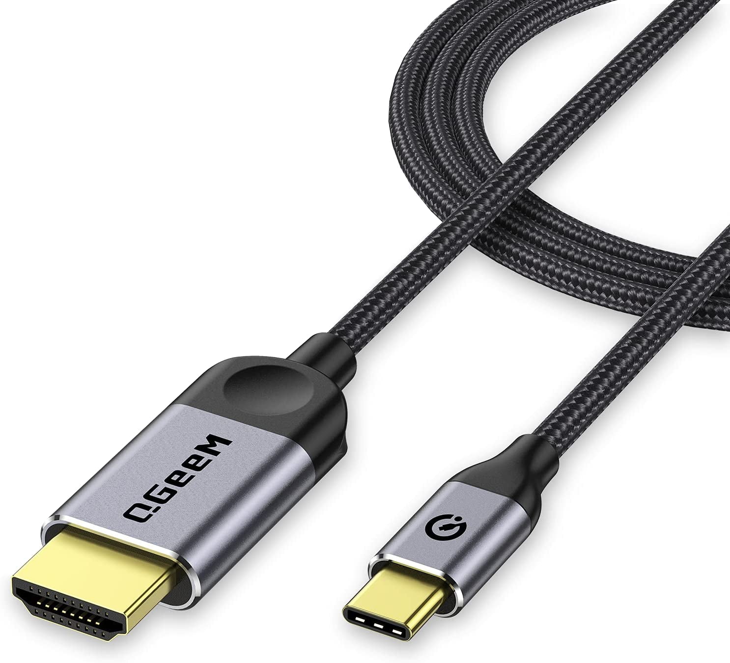 vægt tapet overflade USB C to HDMI Cable Adapter 6ft 4K,QGeeM USB Type C to HDMI Cable  Thunderbolt 3 Compatible with MacBook Pro 2017-2020 IPad pro,Samsung S9  S10,Surface Book 2,Dell XPS 13/15,Pixelbook More - Walmart.com