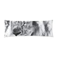 thumbnail image 2 of ABPHOTO Sleeping White Lion Long Body Pillowcase Pillow Cover Pillowslip 20x60 inch, 2 of 2