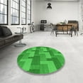 thumbnail image 4 of Ahgly Company Machine Washable Indoor Round Transitional Green Area Rugs, 3' Round, 4 of 7
