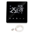 thumbnail image 2 of Heat Thermostat, Accurate Temperature Control Digital Thermostat Programmable LCD Display Low Power Consumption  for Electric Floor Heating Black With WiFi, 2 of 7