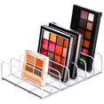 thumbnail image 2 of JessLab Palette Organizer, 7-Section Divided Plastic Makeup Organizer Eyeshadow Contour Blush Holder Cosmetics Storage for Bathroom Vanity Countertop, Transparent, L, 2 of 10