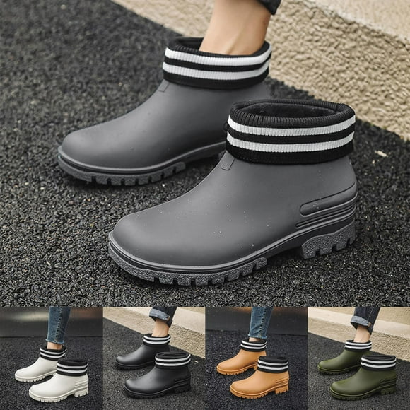 Womens Rain Boots Couple Rain Shoes Hundred Plus Water Shoes Thick Non Slip Kitchen Rubber Women Rubber Boots White 38