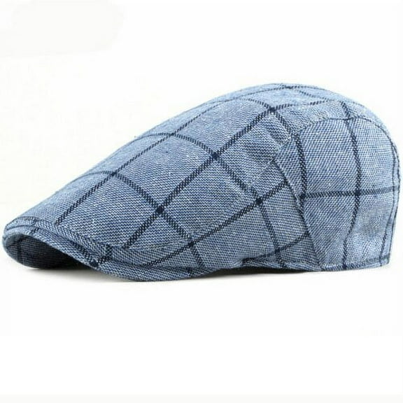 SikaFu Flat Cap Berets Vintage Plaid Men Women Cap Hat Spring Summer Breathable Sun Hats for Men Women Artist Painter Beret Cap