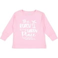 thumbnail image 3 of Inktastic Spring Break the Beach is My Happy Place Boys or Girls Long Sleeve Toddler T-Shirt, 3 of 5