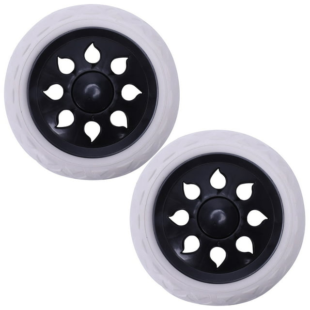 4 Pcs Design Roue Chaude Chariot Bagages Voyageurs Roues 15.8 x 3.4 cm - Noir & Blanc