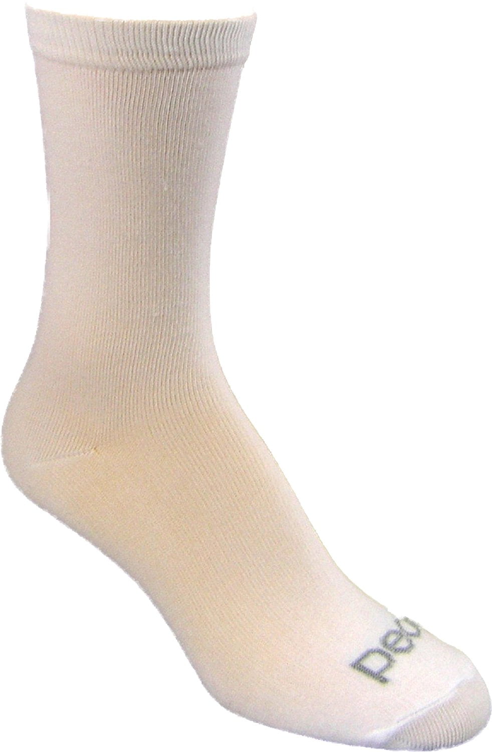 PEDS Peds Flat Knit Crew Socks 4 Pair Pack White, Womens Size 510