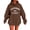 Coffee, variant on Hoodies for Teen Girls Cropped Hoodie Y2K Zip Up Sweatshirt Festival Outfit Women's Casual Hoodie With Letter Print Fashion Pullover Sweatshirt Comfortable Soft Lined Hooded Jacket For Fall Winter