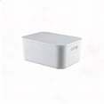 thumbnail image 1 of TechGen Stackable Plastic Storage Baskets with Lids, White Drawer Organizer Bins, Space-Saving Design, 5-Piece Set, 1 of 7