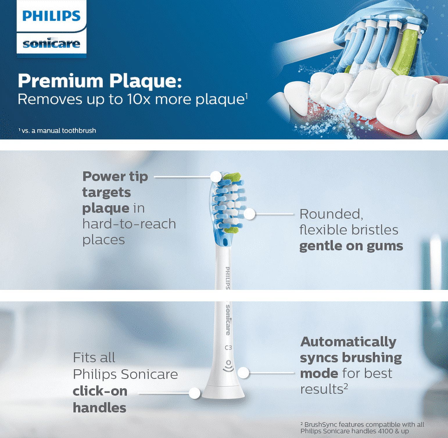 Philips Sonicare Electric Toothbrush ProtectiveClean 4700 Sonic Gently Clean Blue with C3 Brush Head Philips Sonicare Electric Toothbrush ProtectiveClean 4700 Sonic Gently Clean Blue with C3 Brush Head