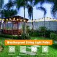 thumbnail image 2 of WIXOLBOR 2 Pack 10Ft Outdoor String Light Poles with Fence Brackets Hanging Lights,Metal Stand Deck Patio Backyard, 2 of 9