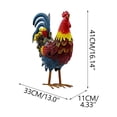 thumbnail image 2 of DAMAI Metal Rooster Yard Art Statue - 16 In Outdoor Chicken Statue Decoration For Patio Lawn Garden, 3D Rooster Garden Statues, Chicken Yard Art Sculpture Outdoor Figurines, Metal Chicken Decor, 2 of 7