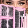 thumbnail image 1 of Kit de Extensiones de Pestañas Floranest Lash Clusters 560 piezas D Curl, 1 of 8