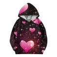 thumbnail image 6 of Lorytime Valentine Sweatshirts for Girls Cute Long Sleeve Crewneck Pullover Hoodies Heart Tops with Pocket Outerwear, 6 of 6