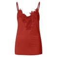 thumbnail image 5 of FINALGANG Womens Camisole Solid Color Sleeveless Cami Top Lace Trim V Neck Slim Fit Casual Basic Tank For Daily Going Out Wear Fashionable Top, 5 of 6
