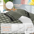 thumbnail image 3 of Sage Green Black Plaid Duvet Cover Set, Vintage Star Buffalo Check Rustic Soft Duvet Cover Queen Size Bedding Set 4 Pieces, 1 Quiltcover and 2 Pillowcases with Zipper, 1 Bed Sheet for All Seasons, 3 of 9
