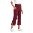thumbnail image 7 of OGLCCG Capri Yoga Pants for Girls Teens Soft High Waisted Workout Leggings with Pockets Straight Leg Gym Pants with Pockets 6-15 Years, 7 of 7