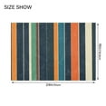 thumbnail image 4 of Yayeee Bath Rug for Bathroom Floor Non Slip Rectangle Fluffy Soft Absorbent Mat, 16"x24", Navy Blue Stripes, 4 of 7