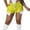 Yellow, variant on Rezuofi Metallic Shorts for Women Hot Sparkly Shiny Shorts with Elastic Drawstring