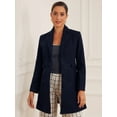 thumbnail image 4 of DARING DIVA Women's Single Breasted Button Down Outerwear Pea Coats Deep Blue XS, 4 of 6