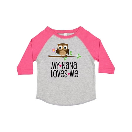 

Inktastic My Nana Loves Me Owl Gift Toddler Toddler Girl T-Shirt