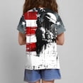 thumbnail image 5 of Frwgonr Girls 4th of July T-Shirts Kids American Flag T-Shirt Boys Patriotic Short Sleeve Tees Summer Top Clothes Blue, Size 3-12 Years, 5 of 5