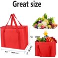 thumbnail image 2 of LAICAIW Lot de 2 Sacs d'Épicerie Isolés TG-Grand, Rouges, Réutilisables, Robustes, à Fermeture Éclair, Pliables, Fourre-Tout, Refroidisseur, Épicerie, pour Voiture, Matériau Recyclé, Sac Pliable Chaud..., 2 of 5