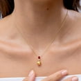 thumbnail image 3 of ANGARA Golden South Sea Cultured Pearl & Pear Ruby Drop Pendant in 14K Yellow Gold for Women | June Birthstone, Birthday, Anniversary, Jewelry Gift for Women | Pearl Necklace, 3 of 9