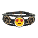 thumbnail image 1 of adoro la fiebre amor amarillo lindo hermoso patron de chat en linea  ilustración Pulsera marina tejida en cuero, 1 of 4