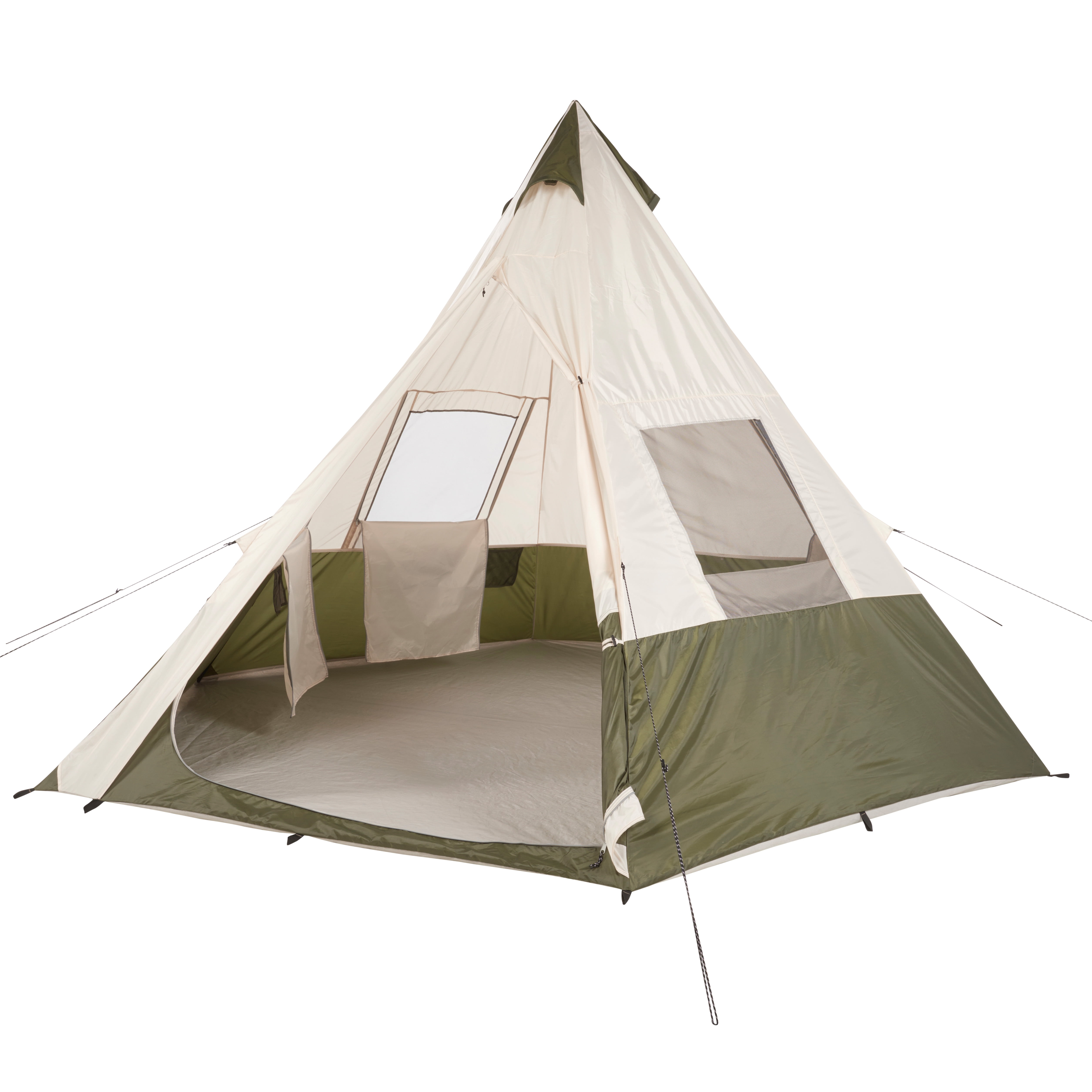 Thermisch Vrijwillig Twinkelen Ozark Trail 7-Person Camping Teepee Tent, Without Center Pole Obstruction -  Walmart.com