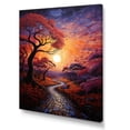 thumbnail image 2 of Designart "Sunset Sunset Reverie Painting I" Floral Wall Art Living Room, 2 of 5