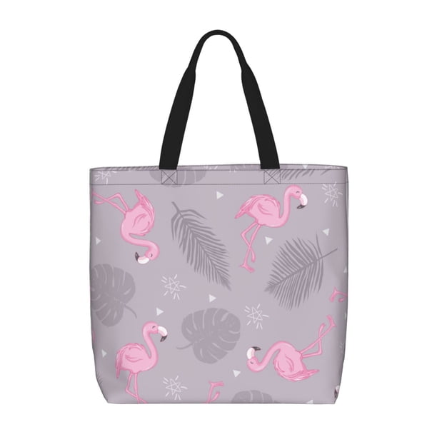 Balery Pink Flamingo Bolsa de Mano para Mujeres con Cremallera, Bolsa de Gimnasio con Compartimentos, Bolsa para Laptop, Bolsa para Trabajo