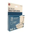 thumbnail image 2 of Set 10 Disposable Flushable Paper Bathroom Toilet Seat Covers Public Restroom Travel Sanitary Liners, 2 of 4