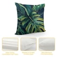 thumbnail image 4 of Awypu  Throw Pillow Covers Green Tropical Palm and Banana Leaves Watercolor Decorative,Square Cushion Case for Home Sofa Couch 18X18 Inch, 4 of 5