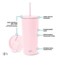 thumbnail image 2 of Vaso aislante moderno, sencillo, con tapa y pajita, 500 ml Simple Modern NA, 2 of 6