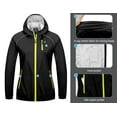 thumbnail image 2 of Little Donkey Andy Women's Rain Cycling Stretch Jacket with Hood, Windproof and Waterproof, Ultralight Packable Black Size XL, 2 of 7