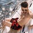thumbnail image 2 of luoweisi Men's Beach Shorts Quick Dry Swim Trunks with Mesh Lining Roses L, 2 of 5