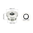 thumbnail image 2 of Uxcell M30x1.5 Internal Hex Head Pipe Fitting Plug, 3 Pack Male Thread 45# Steel Socket Plug with Sealing Ring, 2 of 5