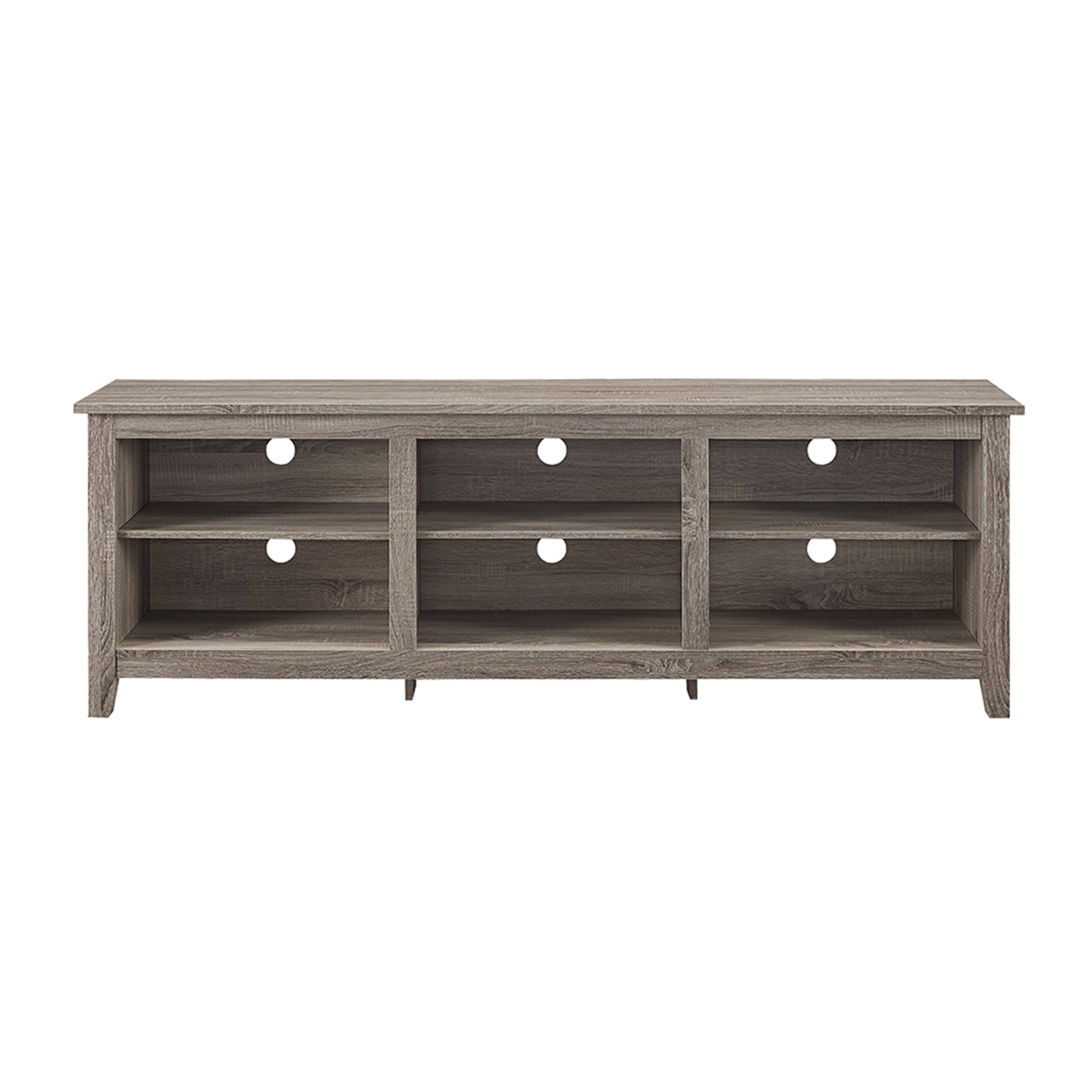 Woven Paths Open Storage TV Stand for TVs up to 80", Driftwood