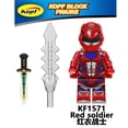 thumbnail image 4 of Lego Power Rangers Series Minifiguras Bloques De Construcción Soldado Rojo Guerrero Blanco Figuras Juguetes, 4 of 4