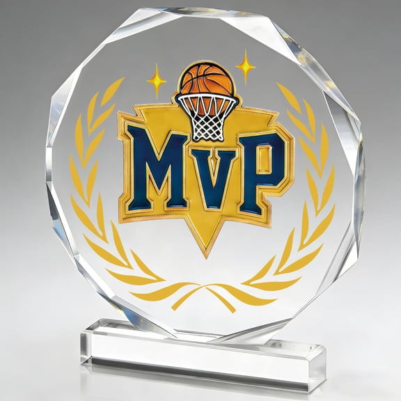 Basketball MVP Trophy - Acrylic Championship Trophy Award, 4.72x5.27 Inch - Perfect for Sports Tournaments, Academic Competitions, School Awards, Party Prizes for Adults