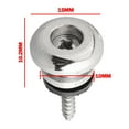 thumbnail image 2 of 2 Pcs Guitar Strap Button Locks Secure Screw Bass Ukulele Belt Buckle Buttons Silvery Shenzhuyue, 2 of 9