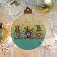 thumbnail image 5 of Party Frogs Mardi Gras See No Evil Hear Speak Wood Christmas Tree Holiday Ornament, 5 of 7