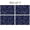 Alien and UFO Deep Blue Pattern, variant on Alien Head and UFO Deep Black Pattern Linen-look Placemats Set Of 4, Farmhouse Table Mats Non-slip Gift Ideas for Restaurant Hotel Party,11.8" X 17.7"