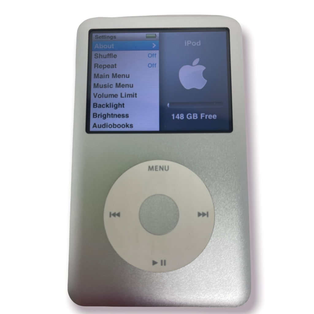 Very Good Used Silver Apple iPod Classic 6th Gen 80GB MP3 Player A1238 