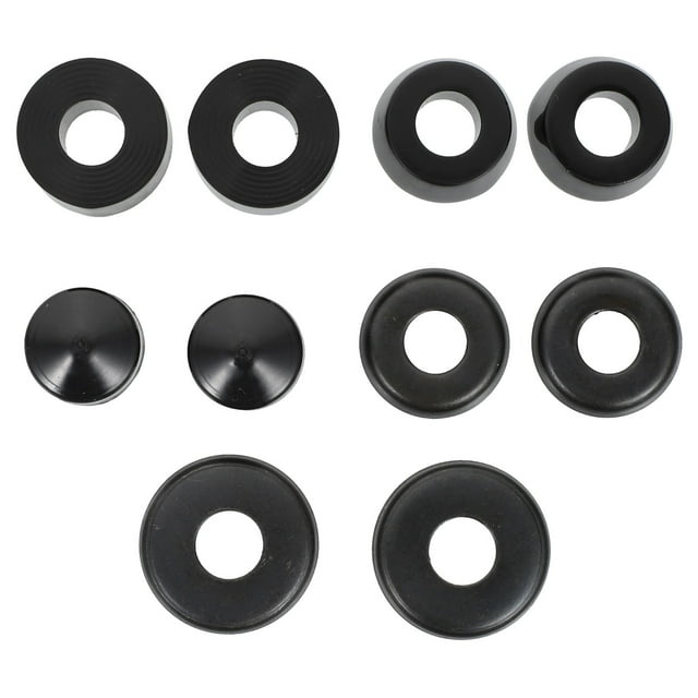 Toddmomy 1 Ensemble de Rehausseurs de Planche à Roulettes en PU Noir, Pièce Robuste pour Skateboarders